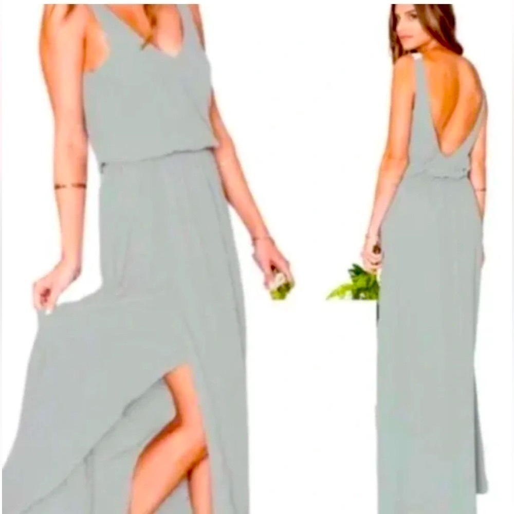 Mumu Show Me Your Mumu Kendall maxi v neck dress summer lined size XX small